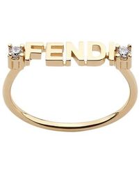 Fendi Signature Ring - Metallic
