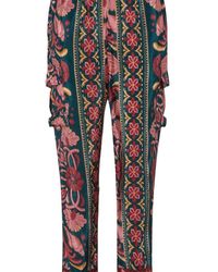 FARM Rio - Seasheel Tapestry Teal Wide Leg Pants - Lyst