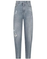 Dolce & Gabbana - Boyfriend Jeans With Rips - Lyst