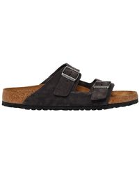 Birkenstock - Arizona Suede Leather Sandals - Lyst