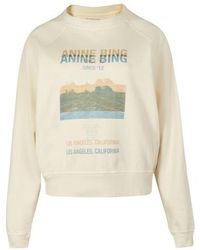 Anine Bing Arlo Sweatshirt Desert Road - White