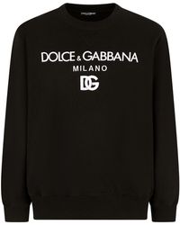 Dolce & Gabbana - Jersey Sweatshirt With Dg Embroidery - Lyst
