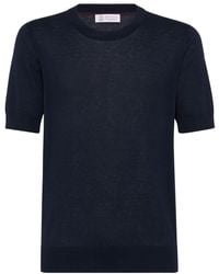 Brunello Cucinelli - Knit T-Shirt - Lyst