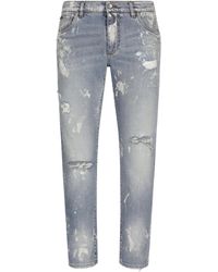 Dolce & Gabbana - Slim-Jeans aus Stretch-Denim - Lyst