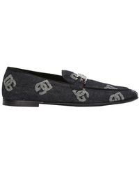 Dolce & Gabbana - Denim Loafers With Logo - Lyst