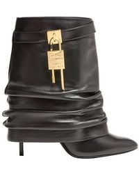 Givenchy - Shark Lock Stiletto Nappa Leather Ankle Boots - Lyst