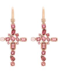 Dolce & Gabbana - Boucles d'oreille en or rouge 18 ct Anna - Lyst
