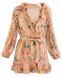 Zimmermann Zinnia Cotton Jumpsuit - Pink