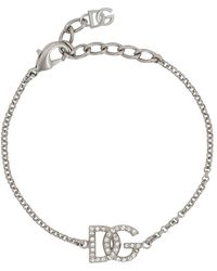 Dolce & Gabbana - Link Bracelet With Dg Logo - Lyst