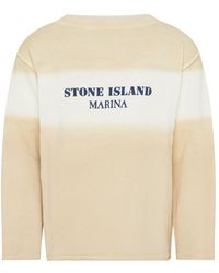Stone Island - Round Neck Sweater With Logo - Lyst