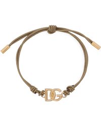Dolce & Gabbana - Bracelet avec cordon et logo DG - Lyst