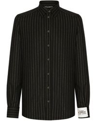 Dolce & Gabbana - Stretch Wool Flannel Shirt - Lyst