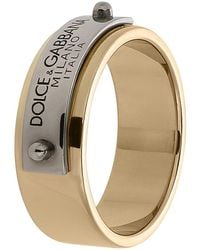 Dolce & Gabbana - Logo-plaque Ring - Lyst