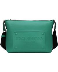 Dolce & Gabbana - Calfskin Crossbody Bag With Logo - Lyst