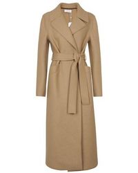 Harris Wharf London Manteau long en laine pressée - Neutre