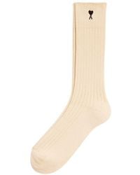 Ami Paris - Ami De Coeur Embroidered Socks - Lyst