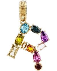 Dolce & Gabbana - Alphabet R 18 Kt Charm With Fine Gems - Lyst