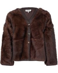 Loewe - Cardigan En Peau Lainée - Lyst