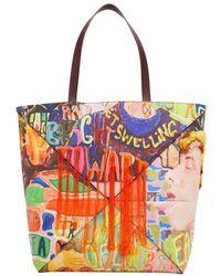 Loewe - Large Puzzle Fold Tote With Print - Lyst