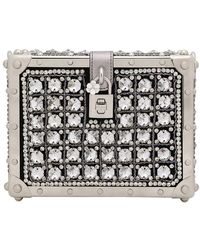 Dolce & Gabbana - Embroidered Jacquard Dolce Box Bag - Lyst