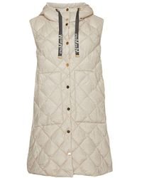 Max Mara - Sisoft Long Quilted Sleveless Jacket - Lyst