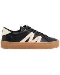 Moncler - Monaco2 Leder und Nubuck -Turnschuhe. - Lyst