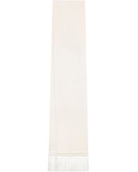 Dolce & Gabbana - Écharpe en soie avec franges - Lyst