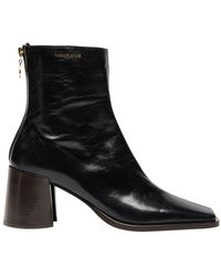 Marine Serre - Vegetable Tanned Increspato Leather Ankle Boots - Lyst