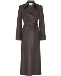Harris Wharf London - Langer Trenchcoat Mit Doppelnaht - Lyst