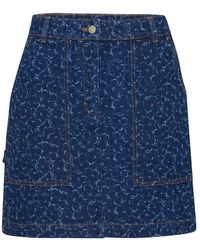 Maison Kitsuné - Short Denim Skirt - Lyst