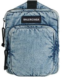 Balenciaga - Explorer Denim Messenger Bag - Lyst