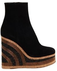 HAUS OF HONEY - Bead Embellished Wedge Boots - Lyst