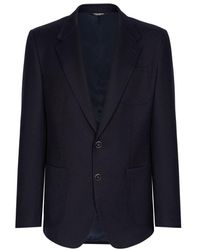 Dolce & Gabbana - Single-Breasted Stretch Wool Tricotine Jacket - Lyst