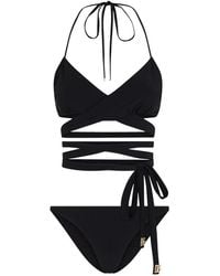 Dolce & Gabbana - Bikini With Wraparound Lace Ties - Lyst