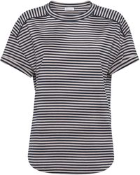 Brunello Cucinelli - T-shirt en jersey rayé - Lyst
