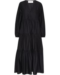 Matteau - Kleid mit langen Ärmeln und tiefem Ausschnitt - Lyst