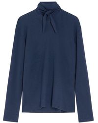 Lemaire - Langärmeliges Foulard-Top - Lyst
