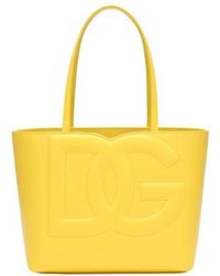Dolce & Gabbana - Kleiner Shopper DG Logo Bag aus Kalbsleder - Lyst