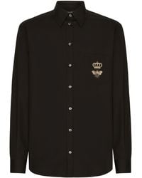 Dolce & Gabbana - Martini-Hemd aus Baumwolle mit Stickerei - Lyst