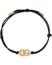 Dolce & Gabbana - Bracelet cordon avec petit logo - Lyst