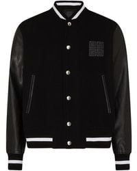 Givenchy - College-Blouson 4G Aus Wolle Und Leder - Lyst
