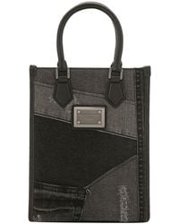 Dolce & Gabbana - Small Denim Patchwork Tote Bag - Lyst