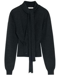 Lemaire - Twisted Cardigan With Scarf - Lyst