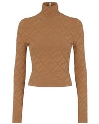 Fendi Viscose Sweater - Natural