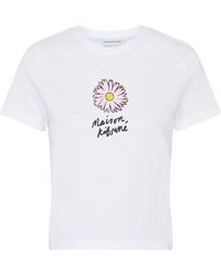 Maison Kitsuné - Kurzärmeliges T-Shirt Floating Flower - Lyst