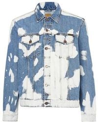 NUOVO Nudie Jeans giacca Josef Coach Jkt Logo Boy Turquoise M Jacket