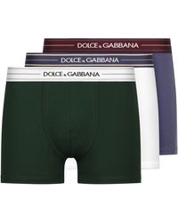 Dolce & Gabbana - 3er-Pack Boxershorts Regular Fit aus Baumwolle - Lyst