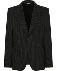 Dolce & Gabbana - Pinstripe Stretch Jersey Jacket - Lyst