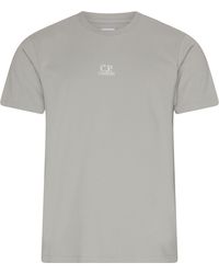 C.P. Company - T-shirt en jersey de coton fin 24/1 artisanal avec motif trois cartes - Lyst
