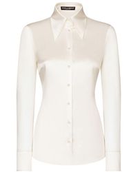 Dolce & Gabbana - Long-sleeved Silk Shirt - Lyst